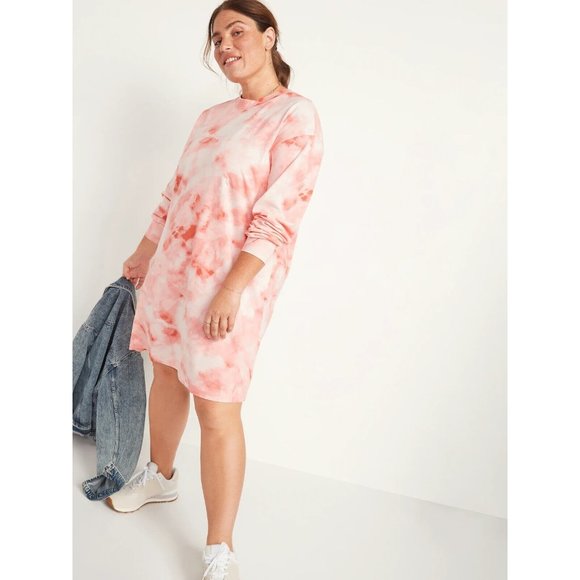 old navy long sleeve t shirt dress Old Navy Women's Vintage Crew-Neck Mini T-Shirt Dress - Blue